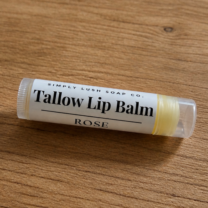 Tallow Lip Balm - Rose